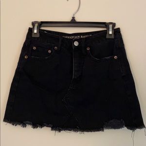 NEW black jean skirt